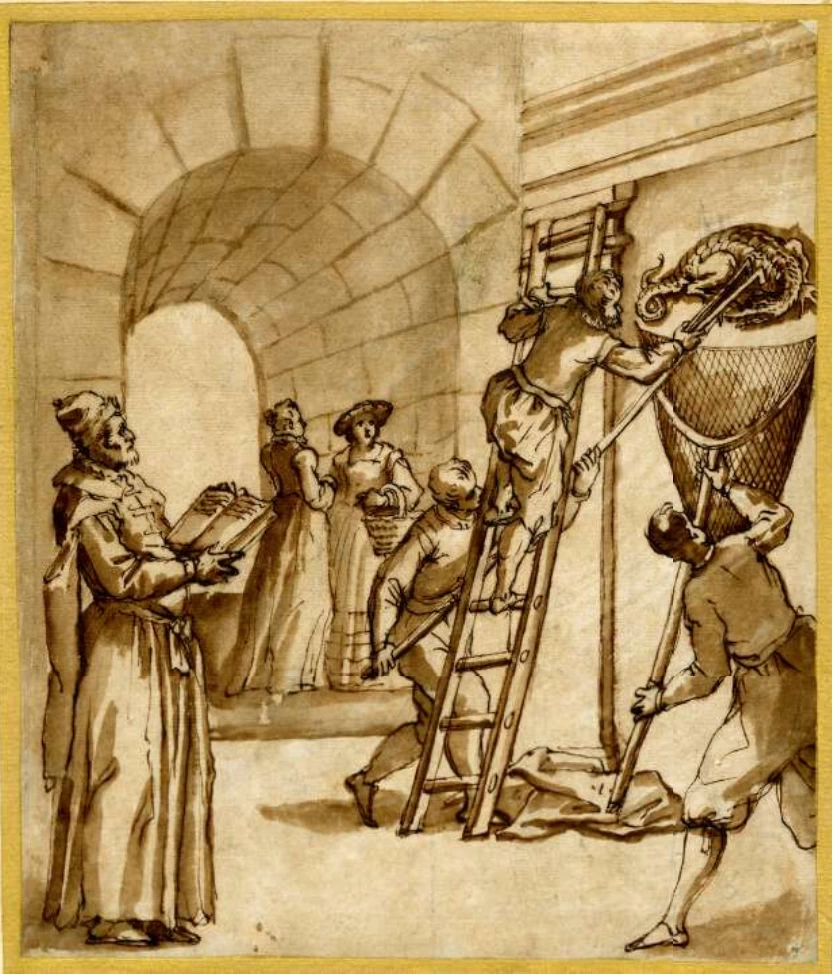 Catturare un drago (o salamandra) con una rete - British Museum